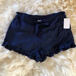Josie Natori Ruffled Drawstring Pajama Shorts